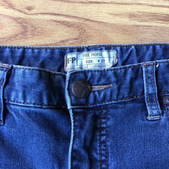 Free People Ripped Blue Skinny Jeans Size 27 - Picture 2 of 4